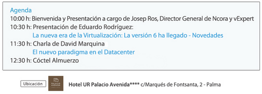 Agenda evento Ncora, VWware